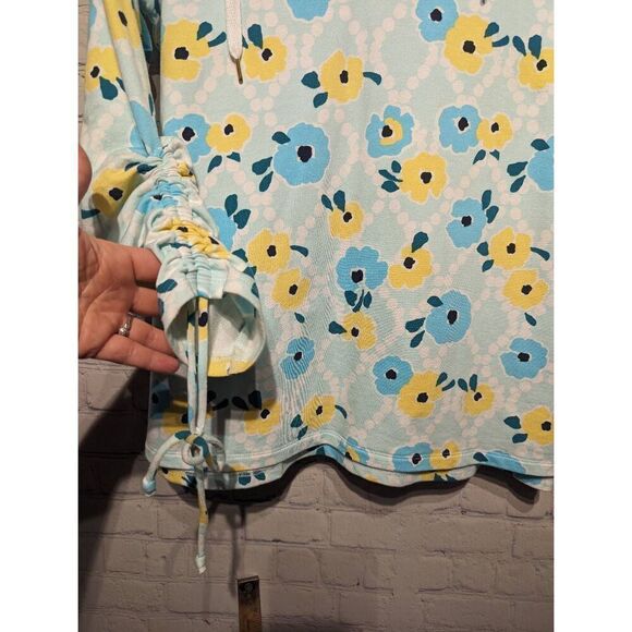 Crown & Ivy lightweight floral hoodie medium - Picture 3 of 5